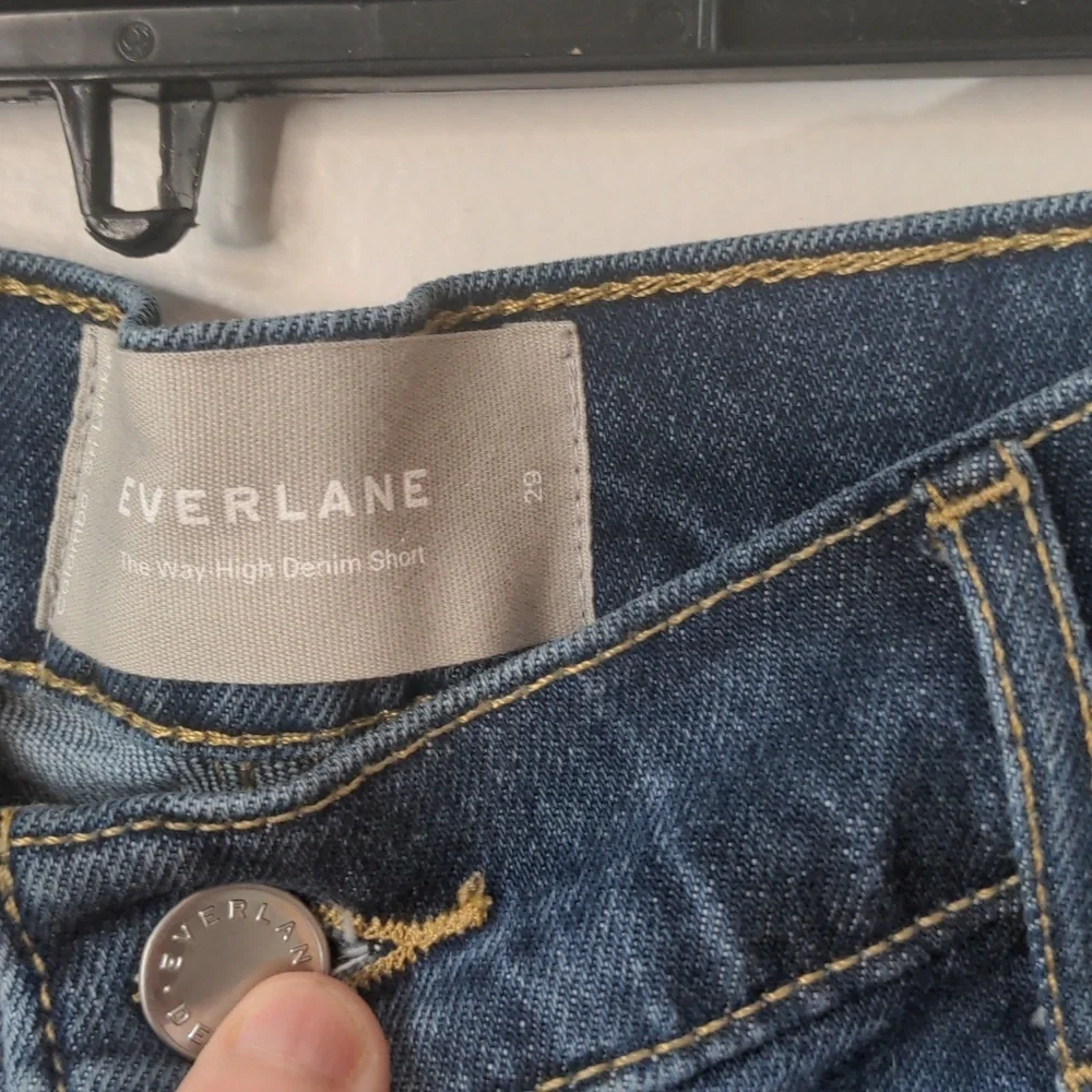 Everlane The Way High Dark Blue Denim Shorts 29